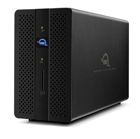 owc-mercury-elite-pro-dock-hero Install your choice of 2.5-inch or 3.5-inch HDDs or SSDs and even combine the speed of a SSD with the cost-effective storage capacity of a HDD with OWCs Mecury Elite Pro Dock